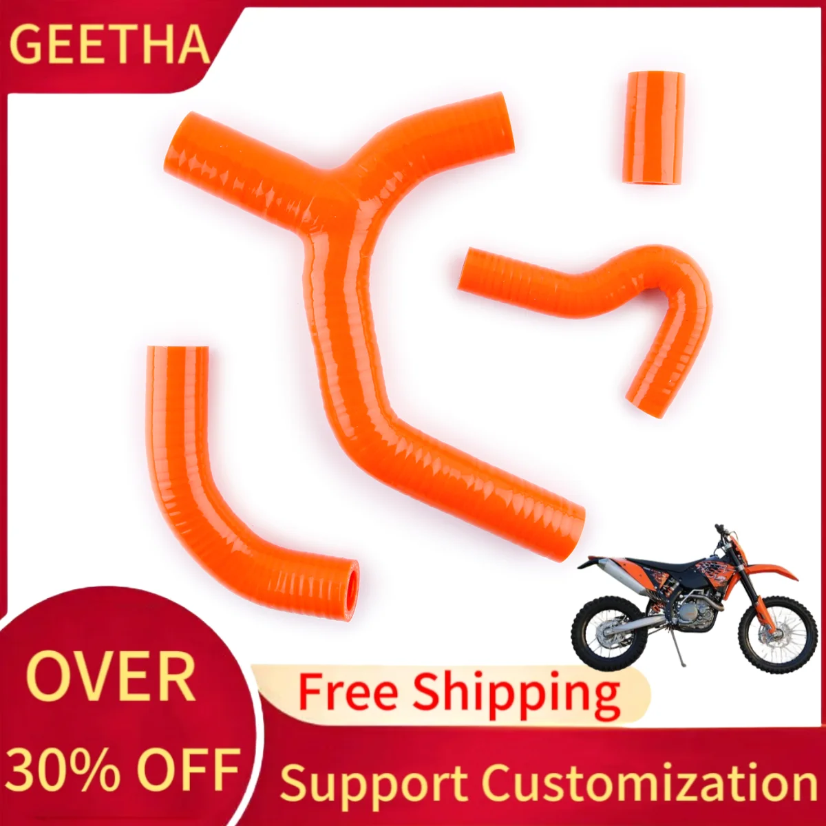 For 2008-2011 KTM 450 530 EXC EXC-R 2009 2010 Silicone Coolant Radiator Y Hose Pipe Kit