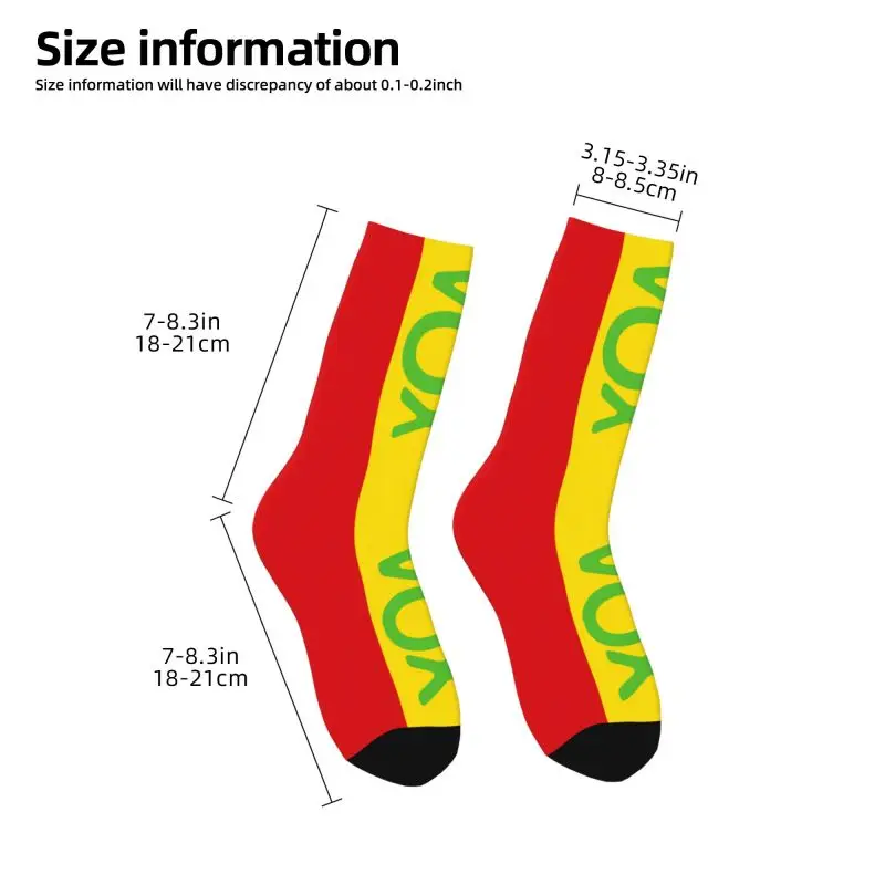 Spain Flag Vox Mens Crew Socks Unisex Fun 3D Print Spanish Political Party Dress Socks