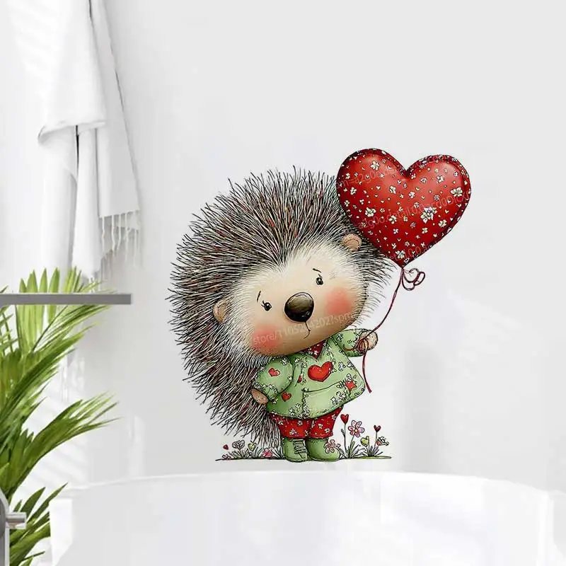 Whimsical Animal Lover Love Stickers Graphic Wall Art Living Room Sofa Background Decoration Chil Home Wallpaper AA304