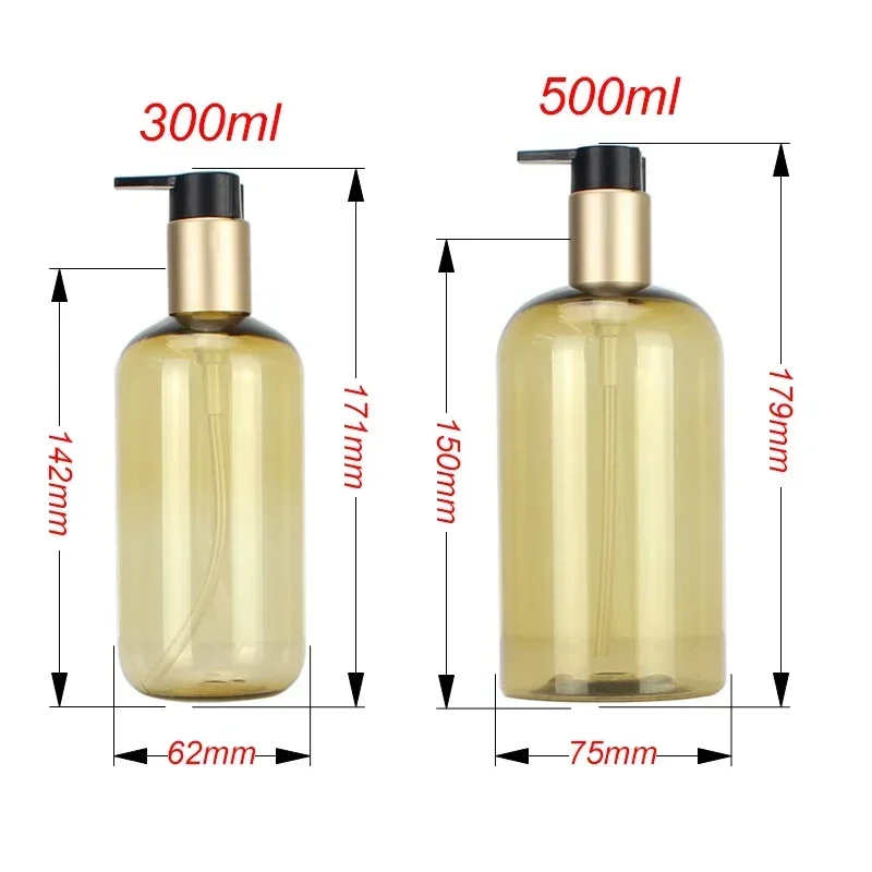 2 pezzi 300/500ml bottiglie di lozione con pompa vuota shampoo riutilizzabile sapone per il corpo gel doccia balsamo per capelli bottiglie di olio pressa dispenser