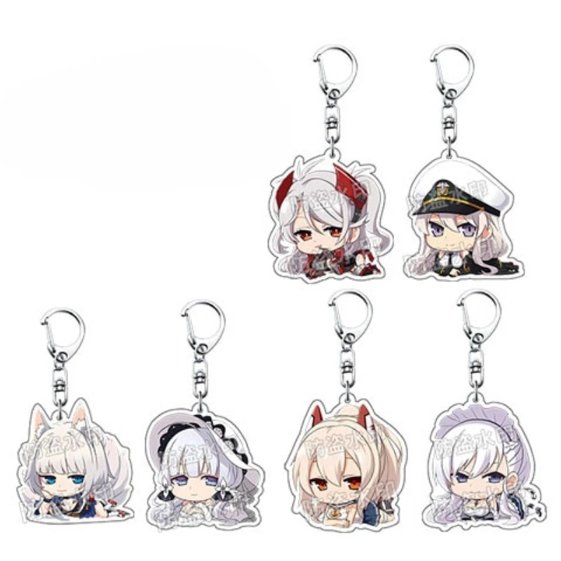 Игра Azur Lane Navy Wind брелок кукла аниме Yuudachi Yamashiro Takao Prinz Eugen акриловый брелок кулон для подарка
