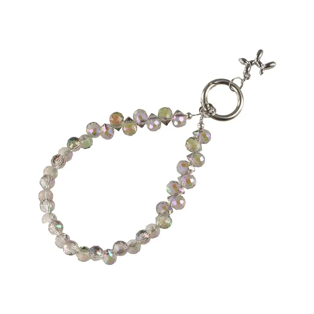 

С собакой хрустальный ремешок для телефона с бусинами, цепочка на запястье, анти-потерянная цепочка для мобильного телефона, цветной горный хрусталь, сверкающий ремешок для мобильного телефона