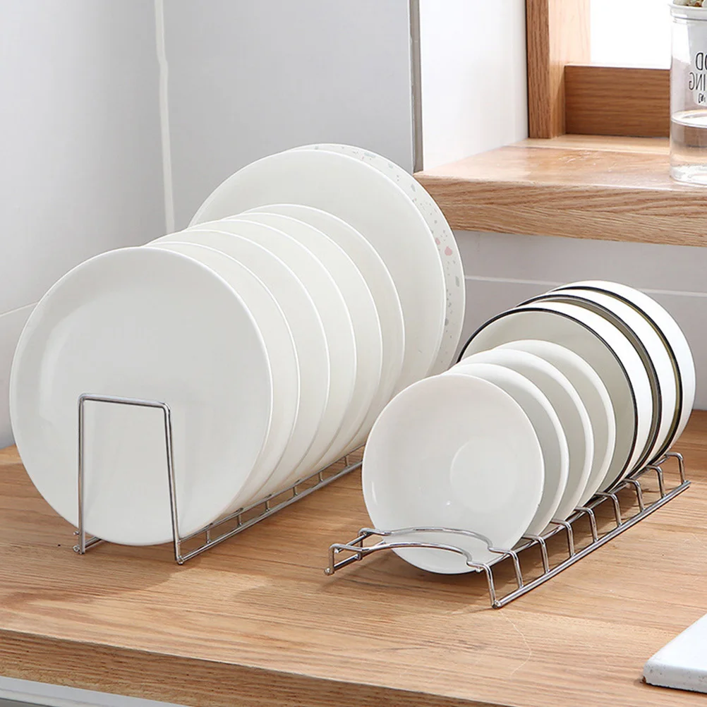 

Multifunctional Plate Rack Kitchen Storage Basket For Bowls Pans Cutting Boards Draining Drying Organizer Space Saving Dish Rack