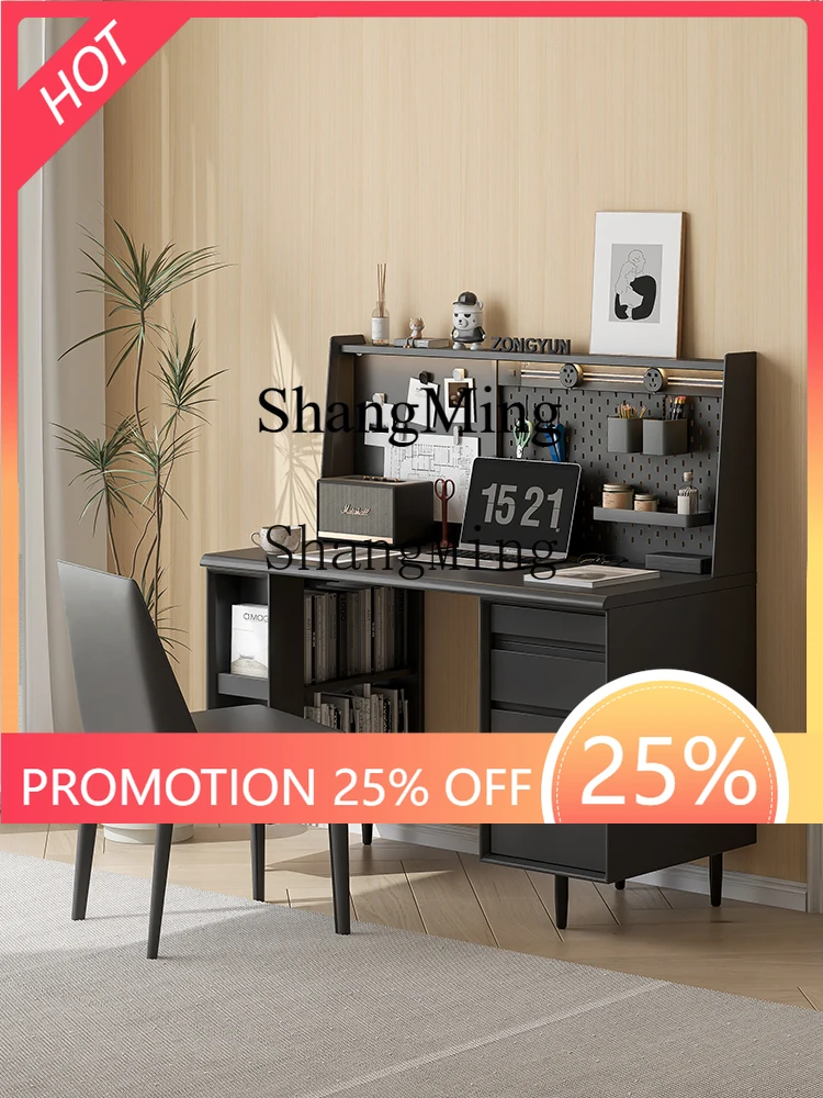 

Стильный книжный шкаф из массива дерева, современный, простой, многофункциональный, с перфорированной панелью, для кабинета/студии.