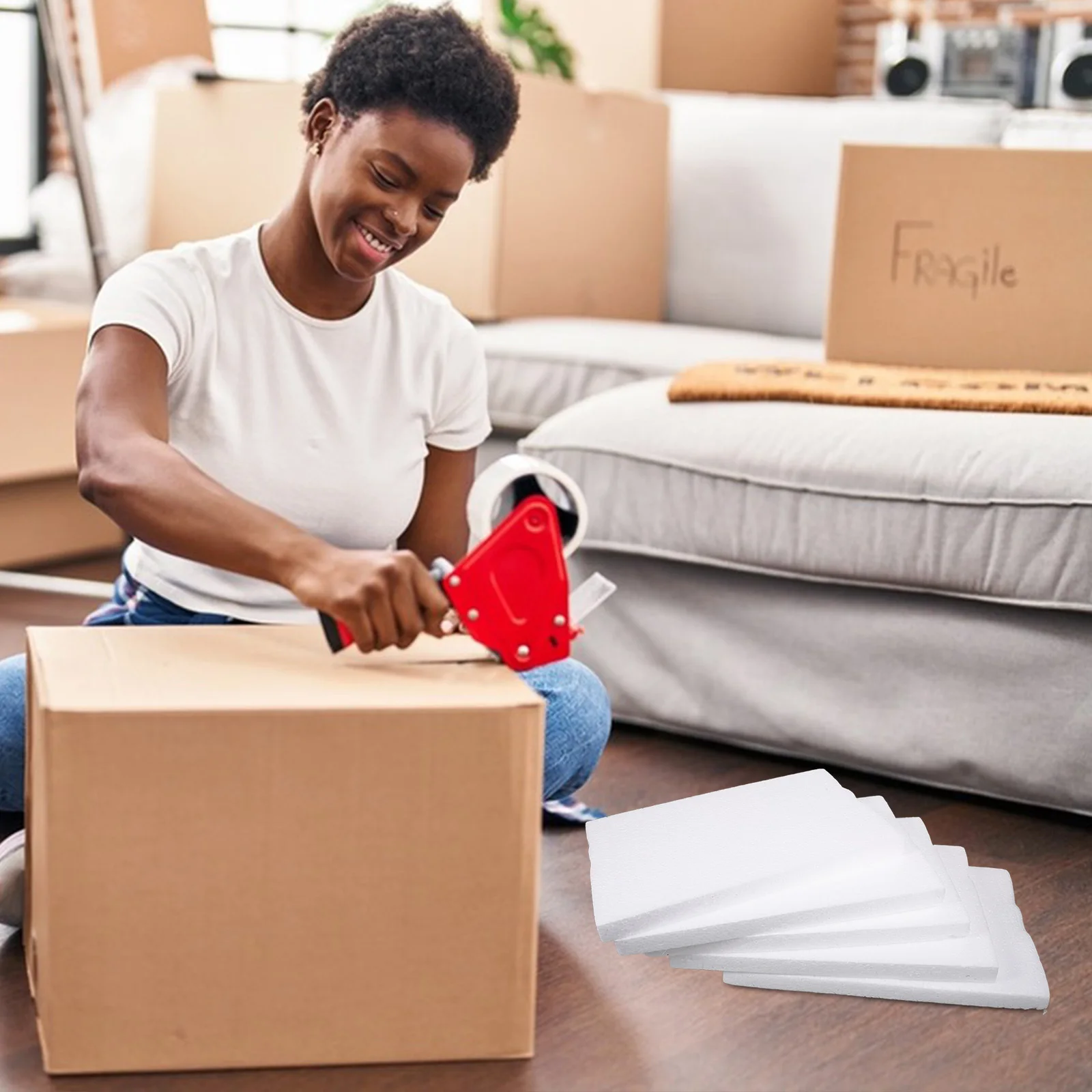 

10Pcs Shockproof Foam Insert Board for Shipping Protection Flexible No Odor Packing Delivery Foam Liner Daily