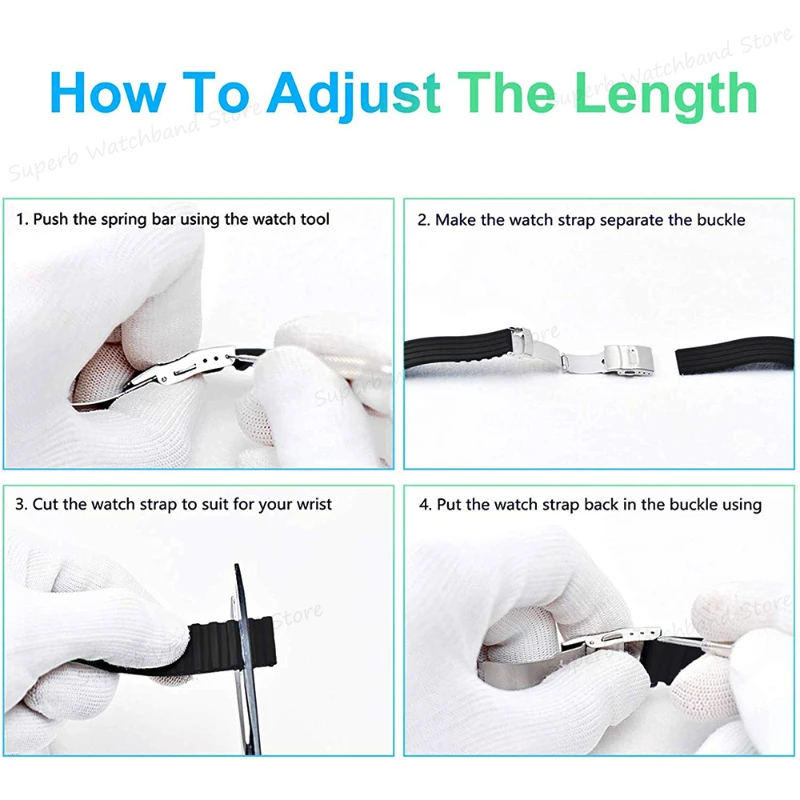 Correa de reloj de silicona de liberación rápida, correa de 20mm, 22mm y 24mm para Samsung Galaxy Watch4 5 3, Huawei Watch GT2 GT3, pulsera de goma