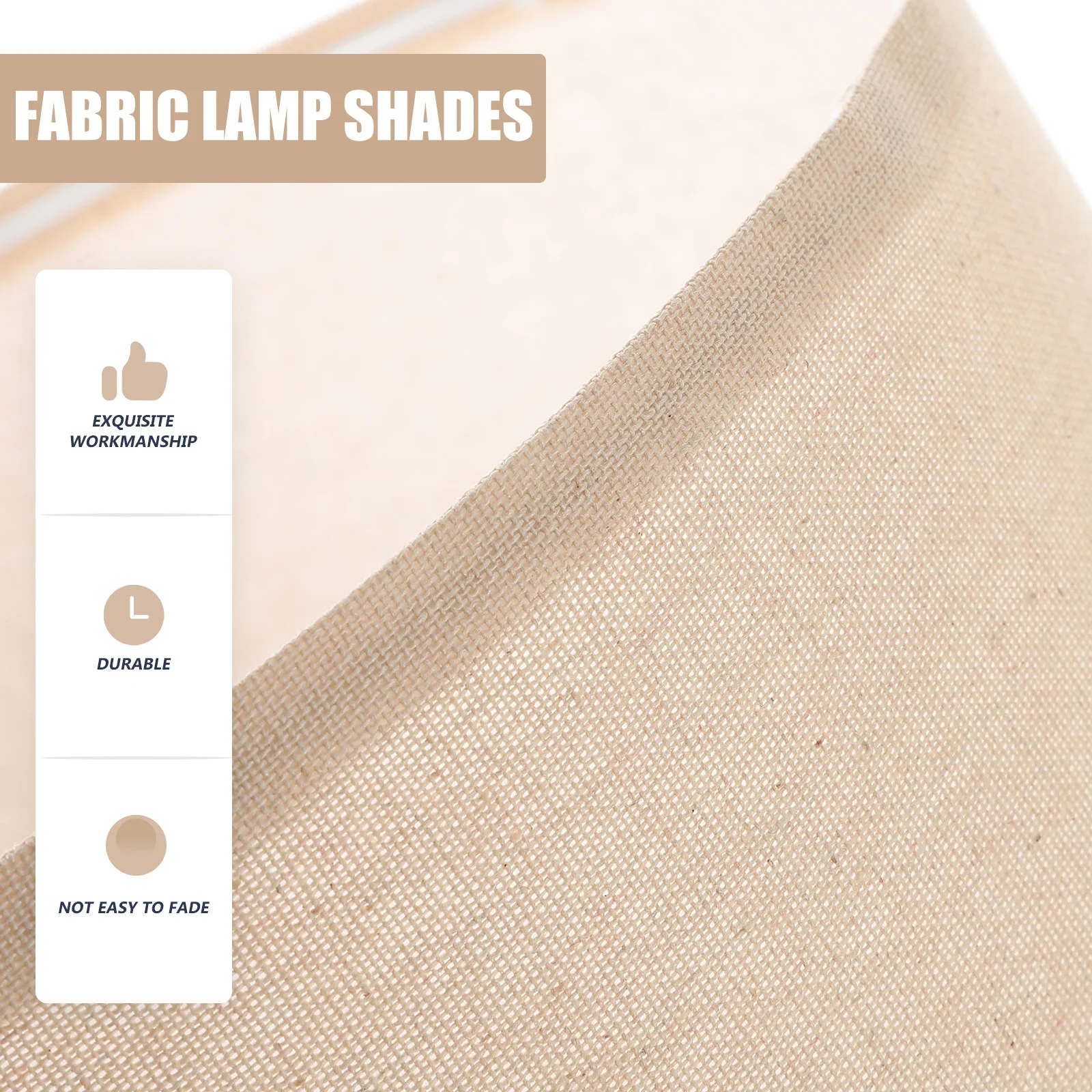 

2pcs Linen Fabric Lamp Shade Covers Replacement For Table Floor Bedside Lamps Light Yellow Durable Lamp Shades Lighting