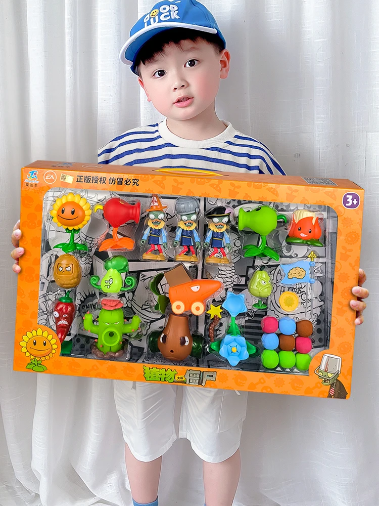 conjunto-de-brinquedos-pls-vs-zumbis-modelo-colecionavel-de-borracha-ia-gie-versao-masculina-de-zumbi-lancador