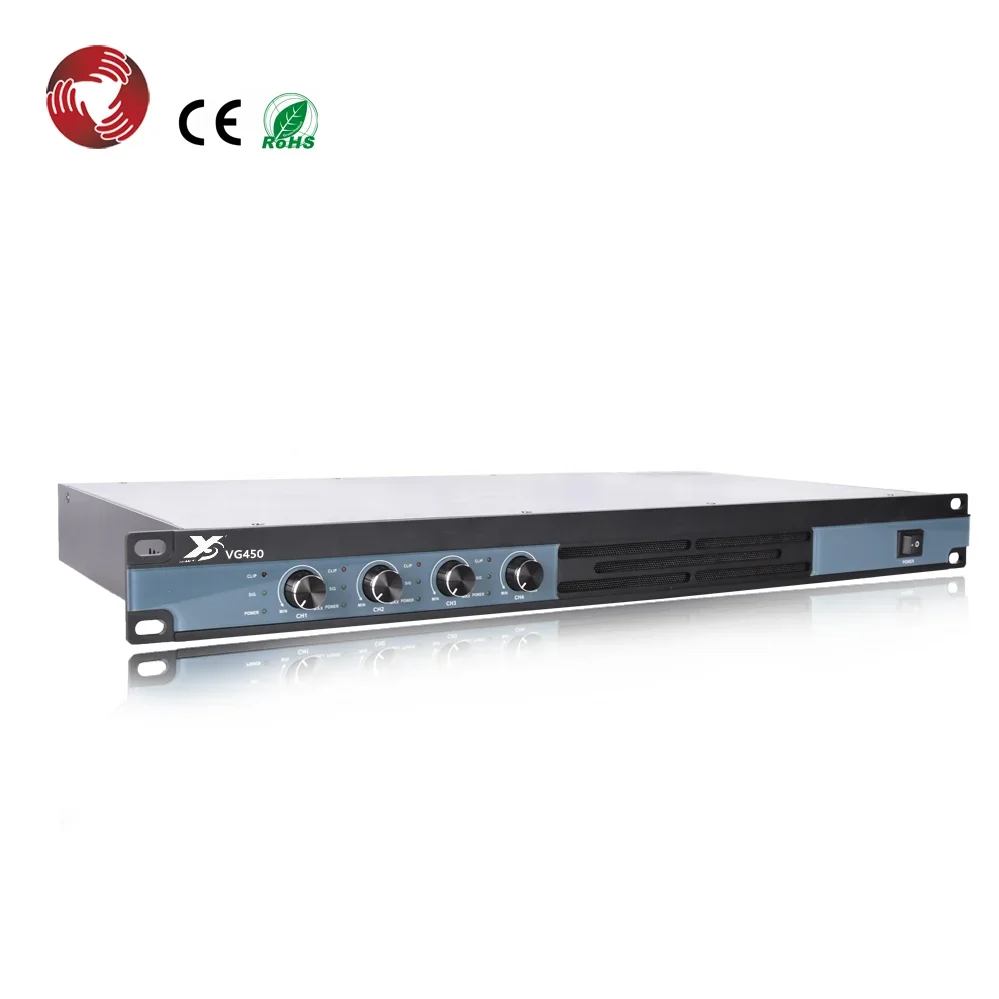 

4-channel 450W Class D 1u size power amplifier professional VG450