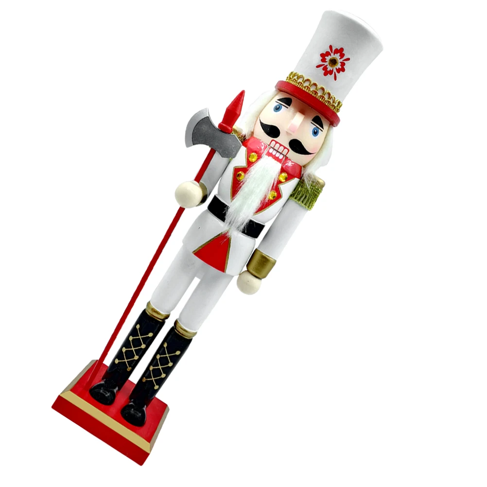 

Christmas Wooden Nutcracker Cute Wooden Soldier Decoration Xmas Desktop Nutcracker Holiday Table Ornament Xmas Table Ornament