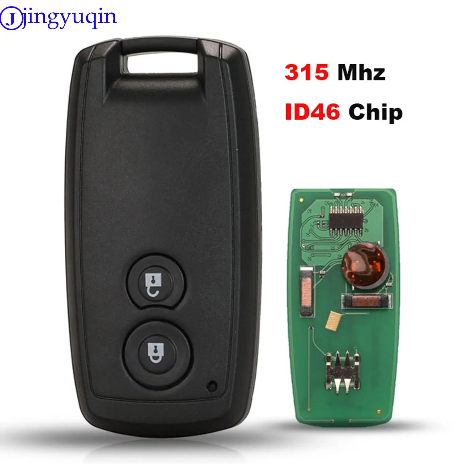 jingyuqin Smart Card remote Key 2 Buttons 315mhz With ID46 Chip For Suzuki Swift SX4 Grand Vitara Uncut HU133 Blade