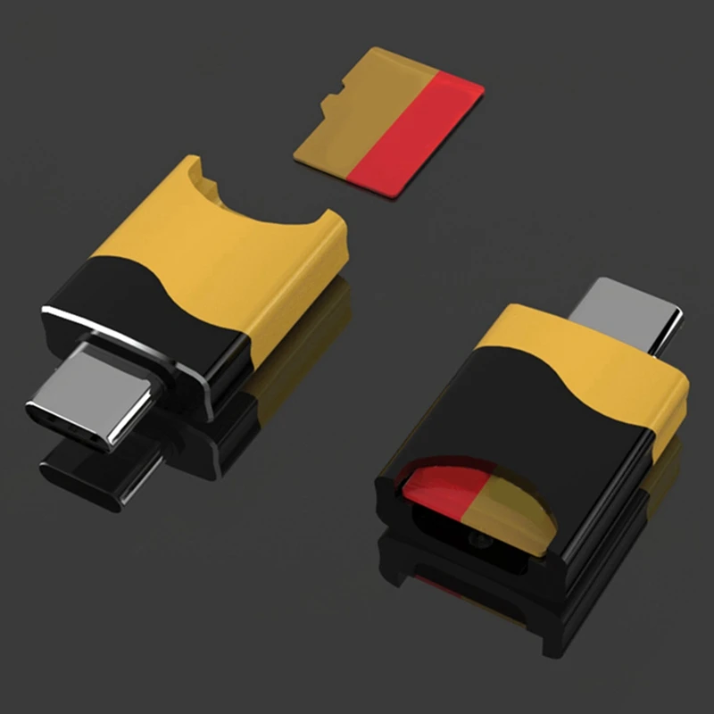 Mini lettore di schede di tipo C Lettore di schede OTG mobile Slot per schede Lettore di schede TF Flash Drive plug and play