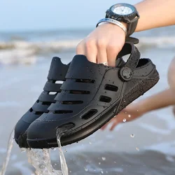Trendy Men Slippers Non-slip Thick-soled Men Beach Sandals EVA Clogs Outdoor Couple Wading Sandals Comfortable Men Casual Shoes
