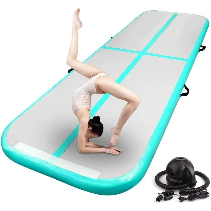 

3x1x0.1m Inflatable Air Track Mat Mint Green Quick Pump Shock-Absorbent For Gymnastics Home Yoga Gymnasts 2025 New Arrival