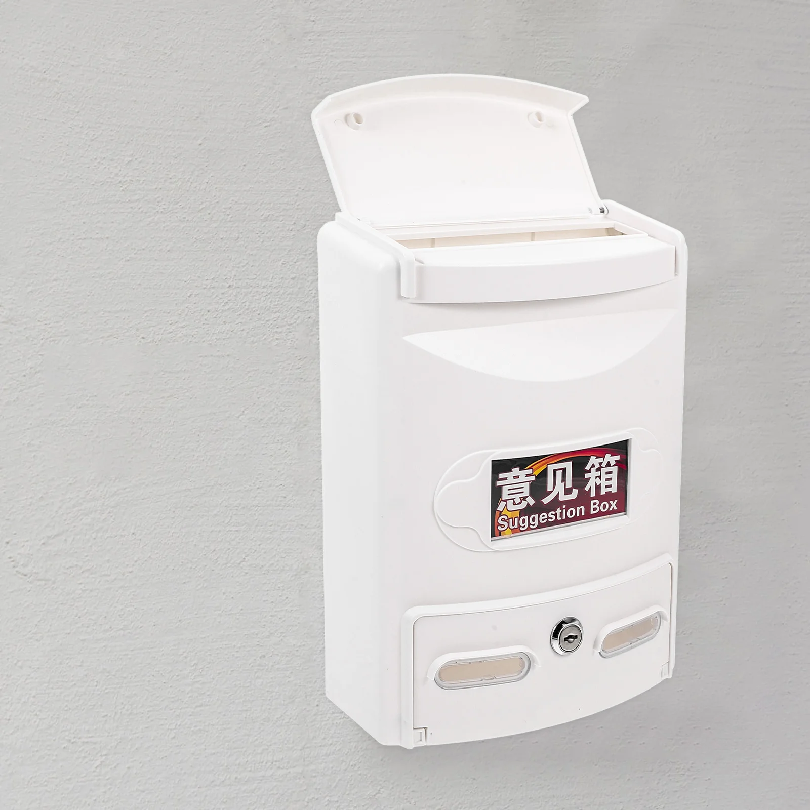 

Outdoor Waterproof Suggestion Box Black Abs Lockable Mailbox for Votes Letters Donations Ballot Raffle Card Storage