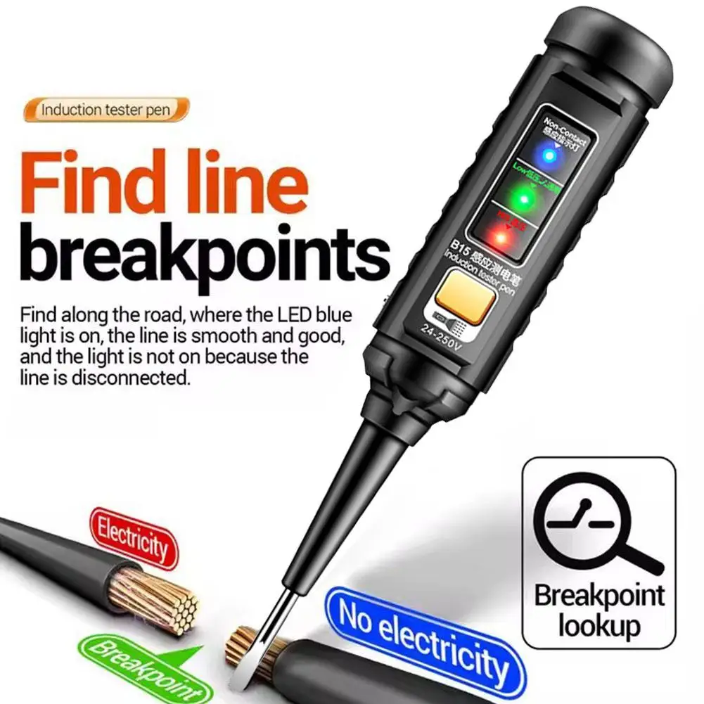 5 in 1 Multifunction Electrical Tester Non Contact Voltage Tester Pen with LED Flashlight And Screwdriver for AC Detection