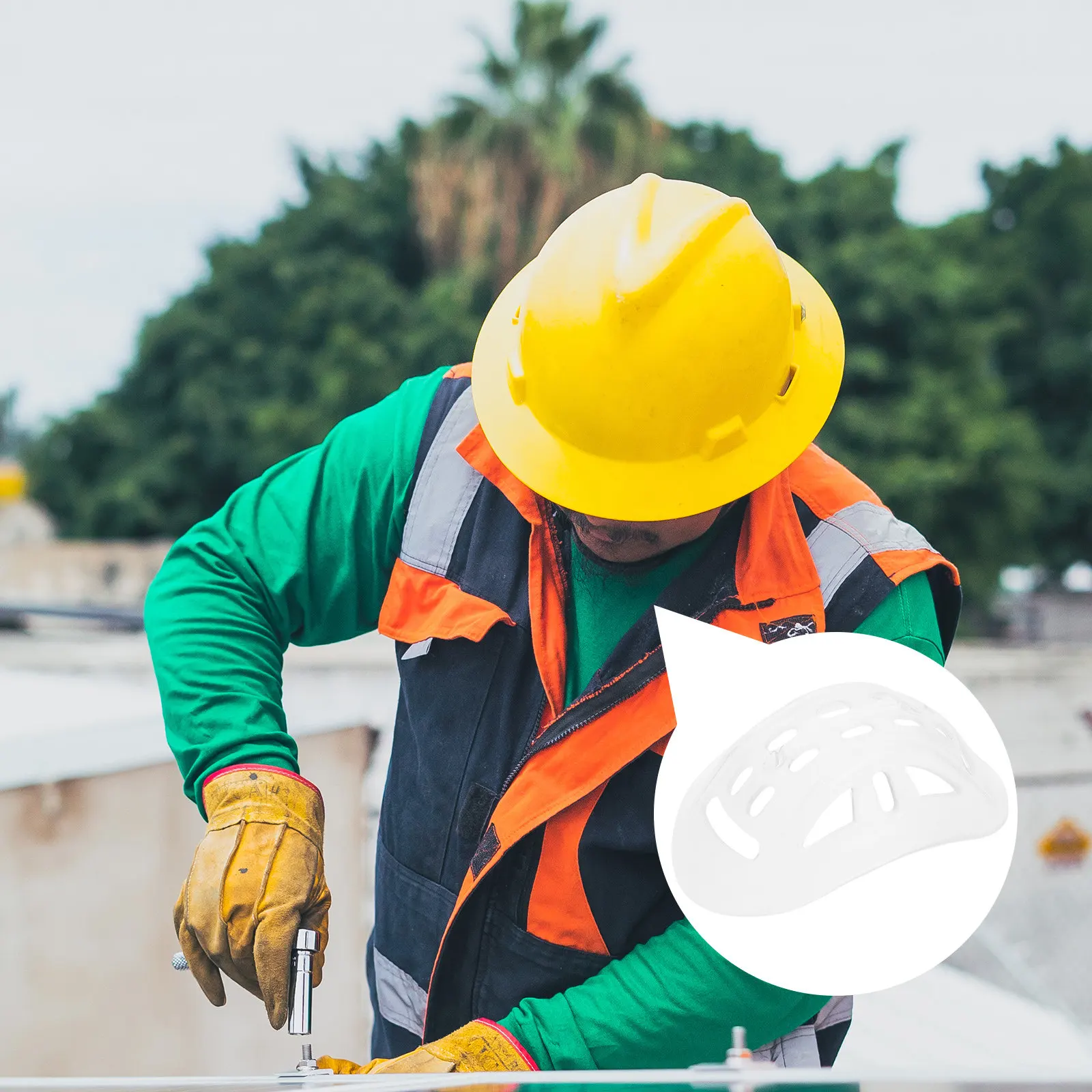 

10Pcs Safety Chin Pad Soft Cushioned Protective Chin Support for Hard Hat Workers Industrial Construction Site Use