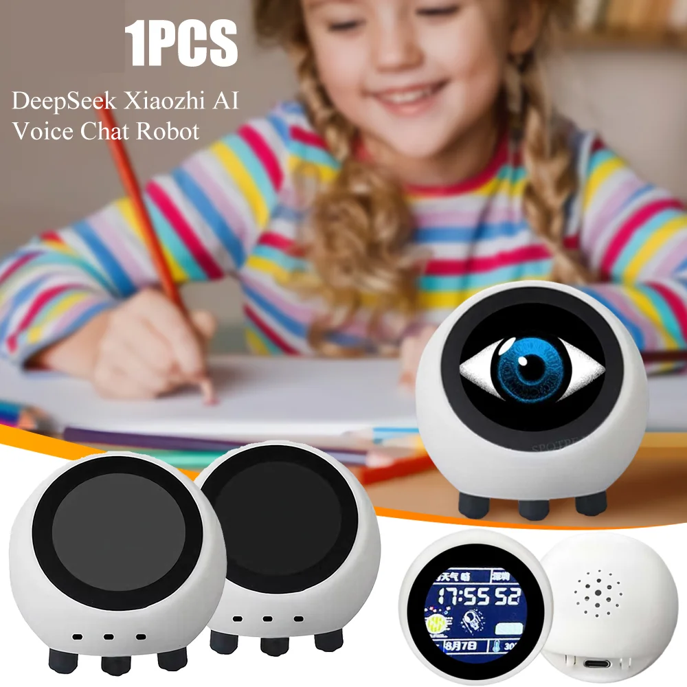 

DeepSeek AI Voice Chat Robot ESP32-S3 Development Demo Board XiaoZhi WiFi Clock Smart Home Assistant 1.28" LCD Touchscreen Robot