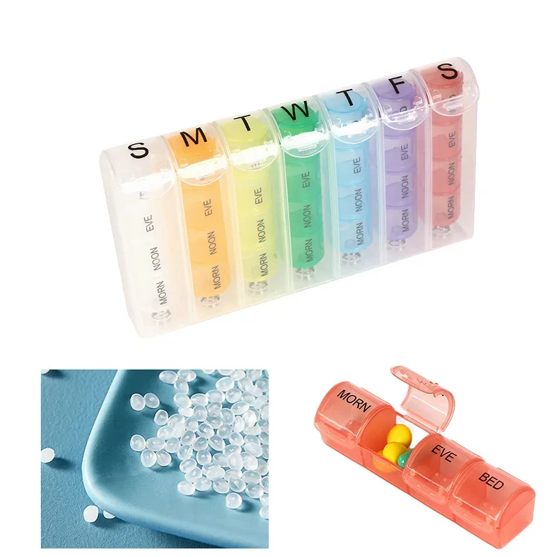 Portable Travel Pill Box 7 Days 28 Grids 4 Times A Day Pills Case Organizer Storage Container Tablets Vitamin Medicine Fish Oils