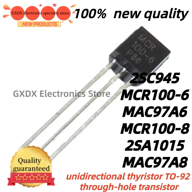 50Uds 100% new 97A8 97A6 C1815 A1015 A33 C945 MAC97A8 MAC97A6 MCR100-6 MCR100-8 2SC1815 2SA1015 2SA733 2SC945 MCR100 TO-92