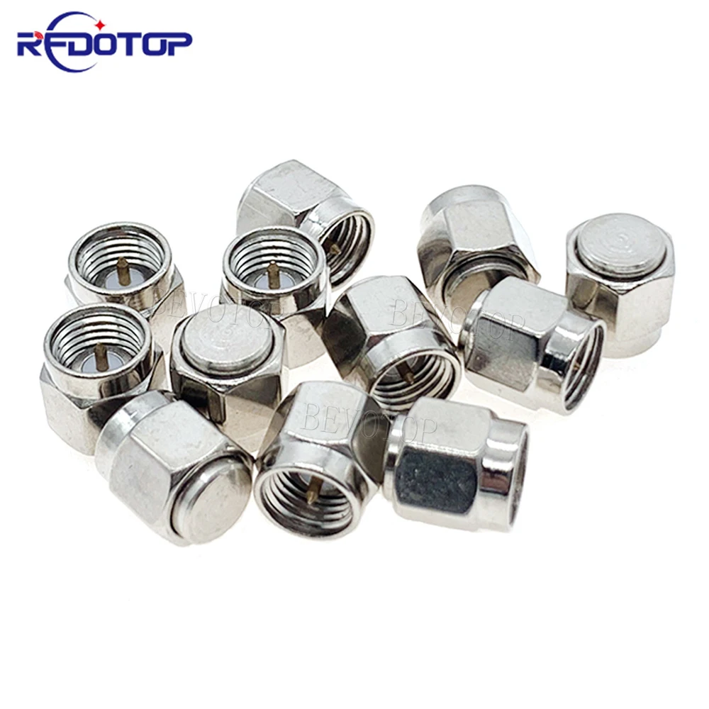 2Pcs/Lot 1W DC-6GHz 50Ohm SMA Male RF Coaxial Termination Dummy Load Nickel Plated Cap Connectors Accessories