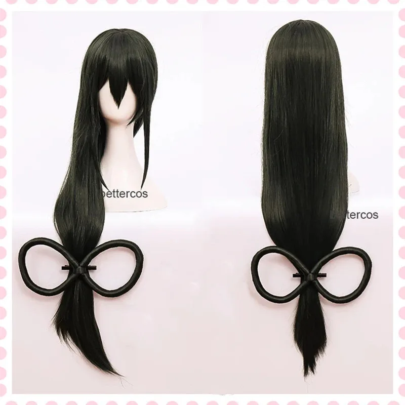 

Asui Tsuyu Cosplay Wig Anime Boku No Hero Academia Long Dark Green Heat Resistant Synthetic Hair Halloween Party Wigs + Wig Cap