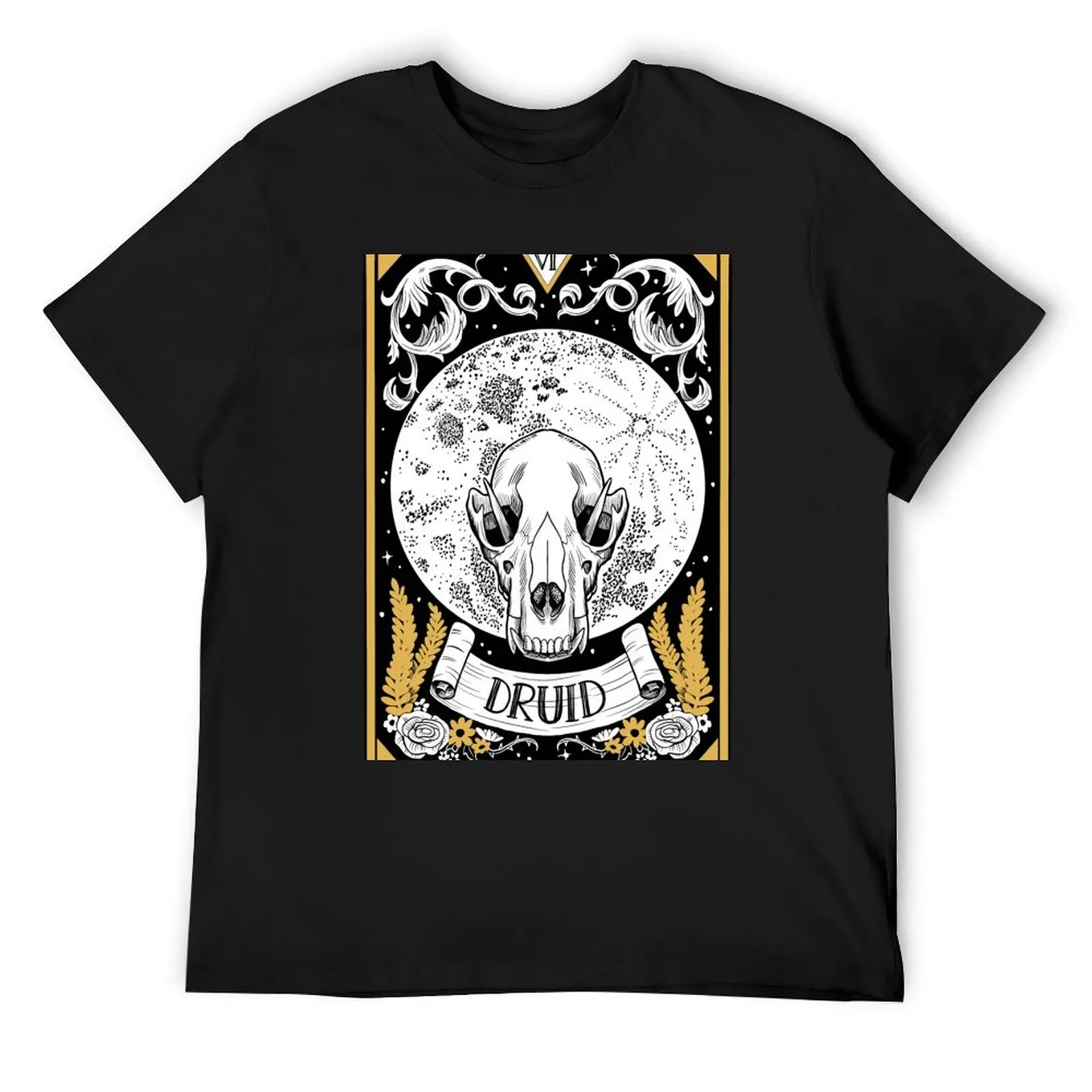 

D&D Druid Tarot T-Shirt korean fashion essential t shirt clothing for men