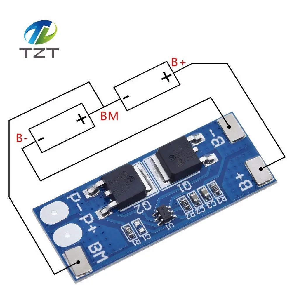 2s 8a Li-ion 7.4v 8.4v 18650 Bms Pcm 15a Peak Current Battery Protection Board Bms Pcm For Li-ion Lipo Battery Cell Pack Max 15a