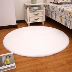 GGloNhaT FThickened Soft Carpet Living Room White Black Casual Soft Carpet