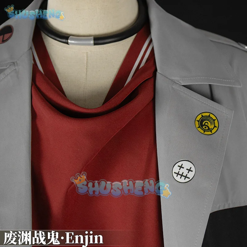 Anime Gachiakuta Enjin Cosplay Costume Uniform Earrings Choker Akuta Cleaners Halloween Party for Women Men Carnival Prop