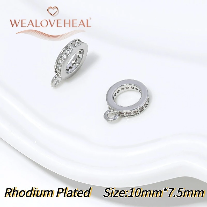 18K vergoldeter Messing-Micro-Pave-Zirkon-Rundverbinder für DIY-Perlenkettenanhänger, Schmuckherstellungszubehör – Detail 25