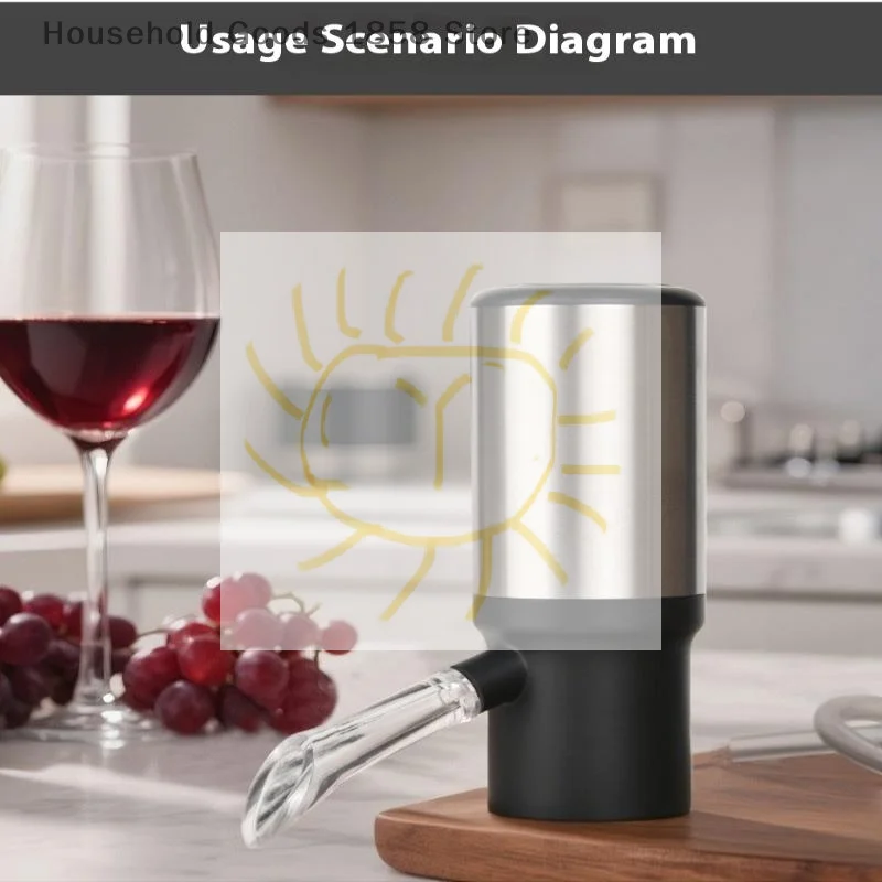 USB Electric Decanter Intelligent Red Wine Electric Decanter Easy To Clean Pneumatic Electric Decanter Creative Wine Dispenser
