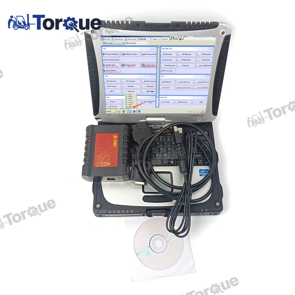 

For Sinotruk EOL OBD Diagnostic Kit DENSO Heavy Duty Truck for Sinotruck Diagnostic Tool common+Thoughbook CF19 laptopne