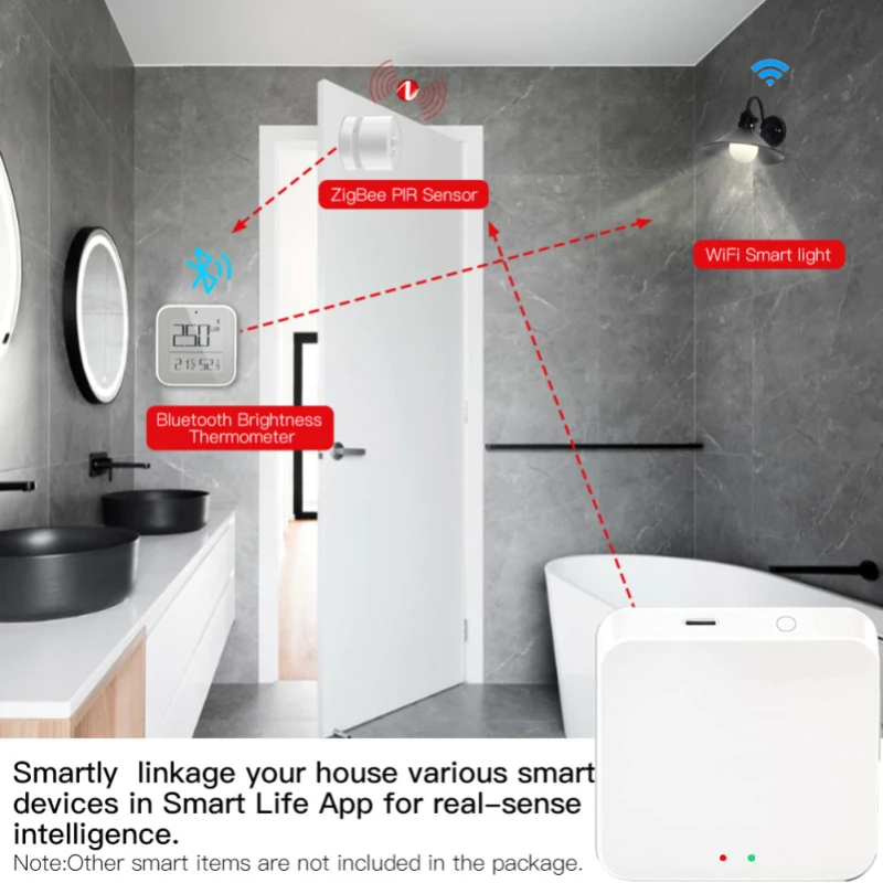 Tuya Zigbee Bluetooth Cửa Ngõ Trung Tâm Không Dây Thông Minh Nhà Cầu Cuộc Sống Thông Minh Ứng Dụng Điều Khiển Từ Xa ZigBee Cảm Biến Thông Qua Alexa Google Home