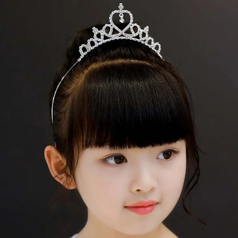 1PC Kids Girls Woman Princess Hairband Kids Party Crown Headband Crystal Diamond Tiara Hair Hoop Hair Accessories