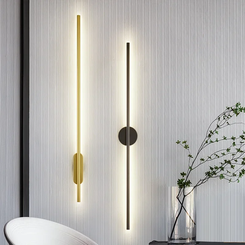 

Long Strip Wall Lamp Modern LED Bedroom Bedside Lamps Nordic Living Room Background Wall Decoration Lights for Living Room