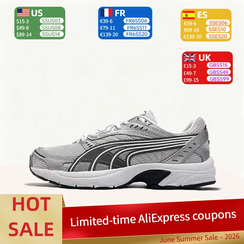 

PUMA Axis Stylish, Breathable, Supportive Low-Top Casual Running Shoes for Urban Commuting (Unisex) - Gray 368465-24