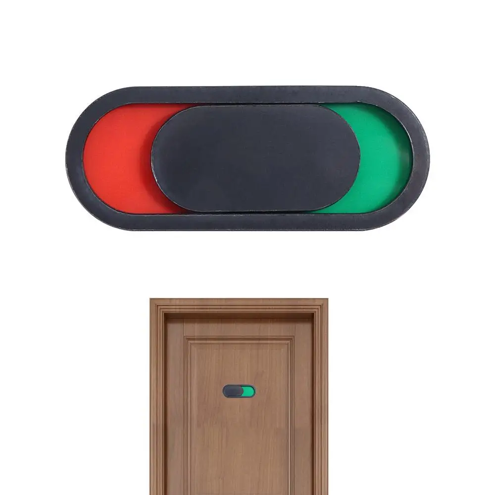 Slider Open Do Not Disturb Sign Acrylic oval Toilet Door Vacant Occupied Signboard 10*4cm Durable Bathroom Indicator