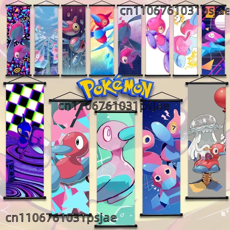 

Pokemon Porygon Hanging Scroll Posters Vibrant Anime Wall Decor Perfect Gift Pokémon