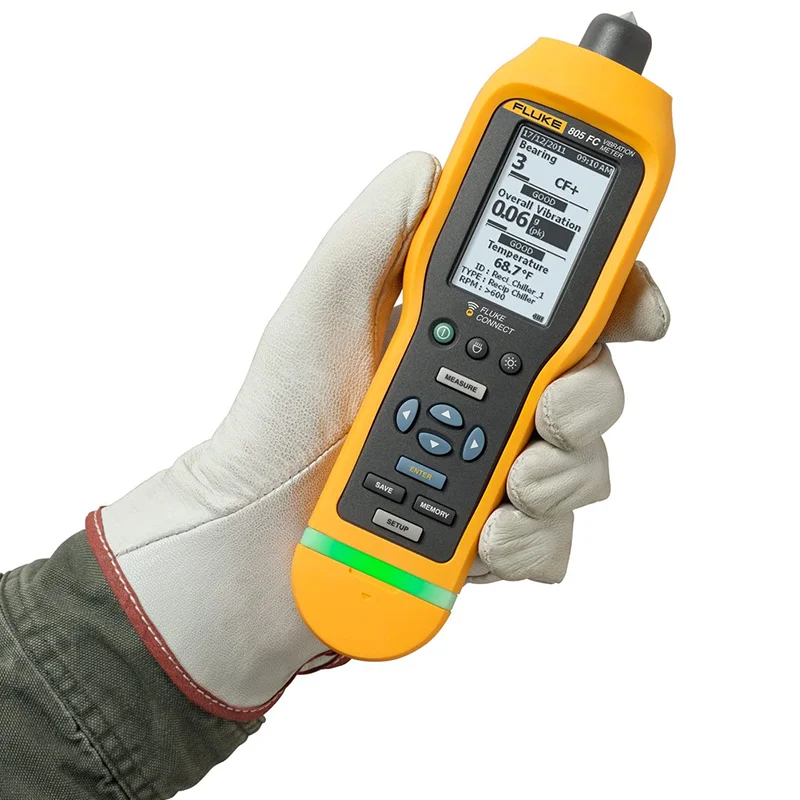 Fluke 805FC Fluke 805Vibration Meter Tester with Fluke Connect Bearings and Overall Vibration, Maintenance Troubleshooting Tools