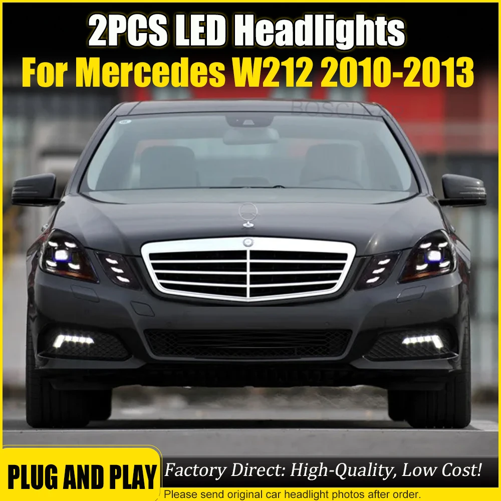

For Mercedes-Benz W212 2010-2013 E-Class E260 E300 Modified LED headlamp Laser Lenses Lamp Head Front Light Accessories upgrade