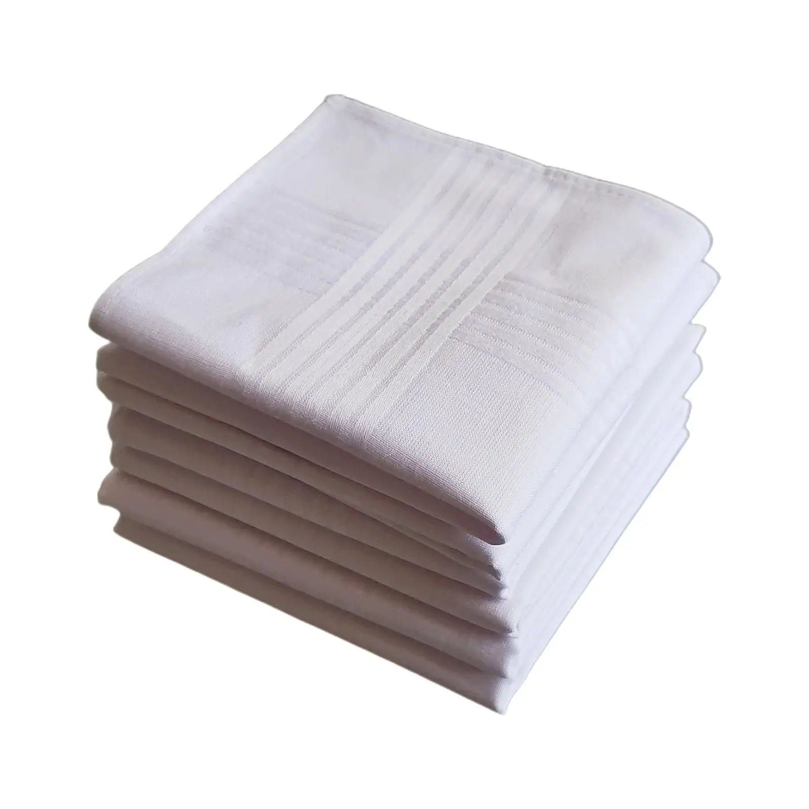 Mouchoir de poche blanc pur 6x pour hommes et femmes, mouchoir, lingettes, bandana, carré, pour utilisation quotidienne, bricolage de mariage