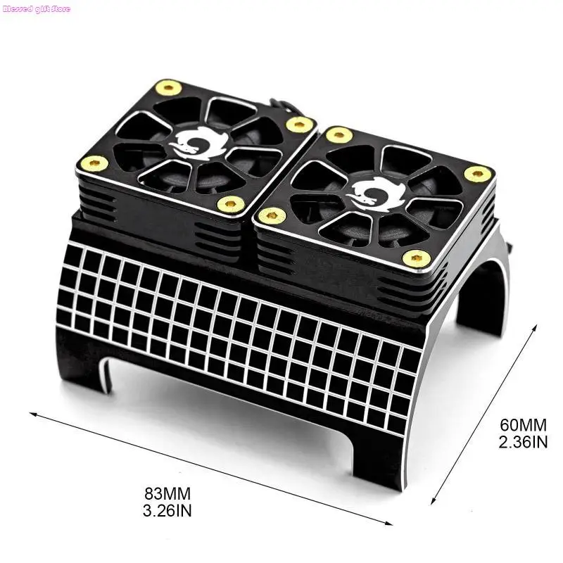 D0JC 4985 1717 Motor Heat Sink High Speed Dual Fan Radiator for ARRMA 1/5 Scale Truck view 5