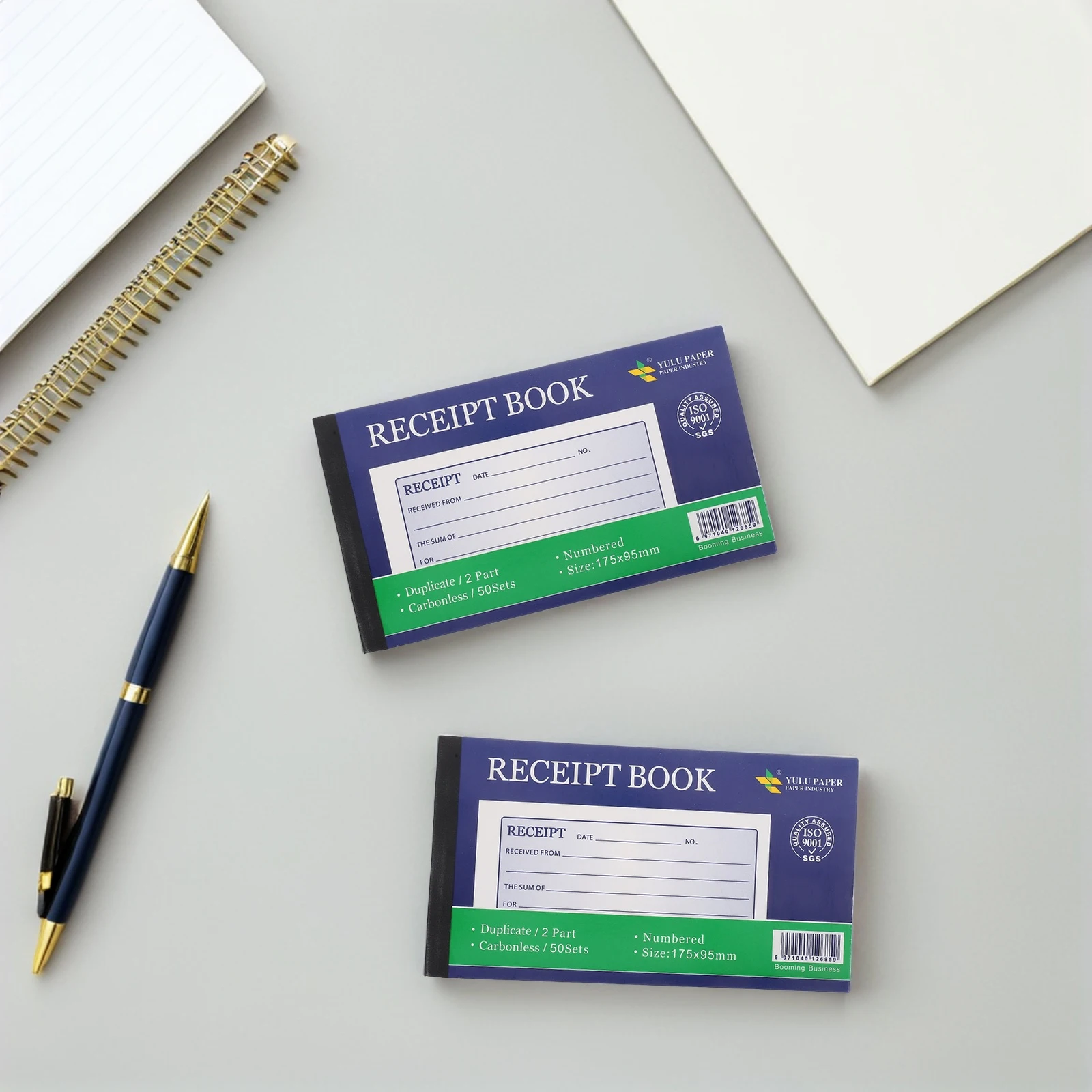 كتاب إيصالات اللغة الإنجليزية الممتاز للاستخدام الشخصي والأعمال، سهل التعبئة، صفحات لسجلات طويلة الأمد