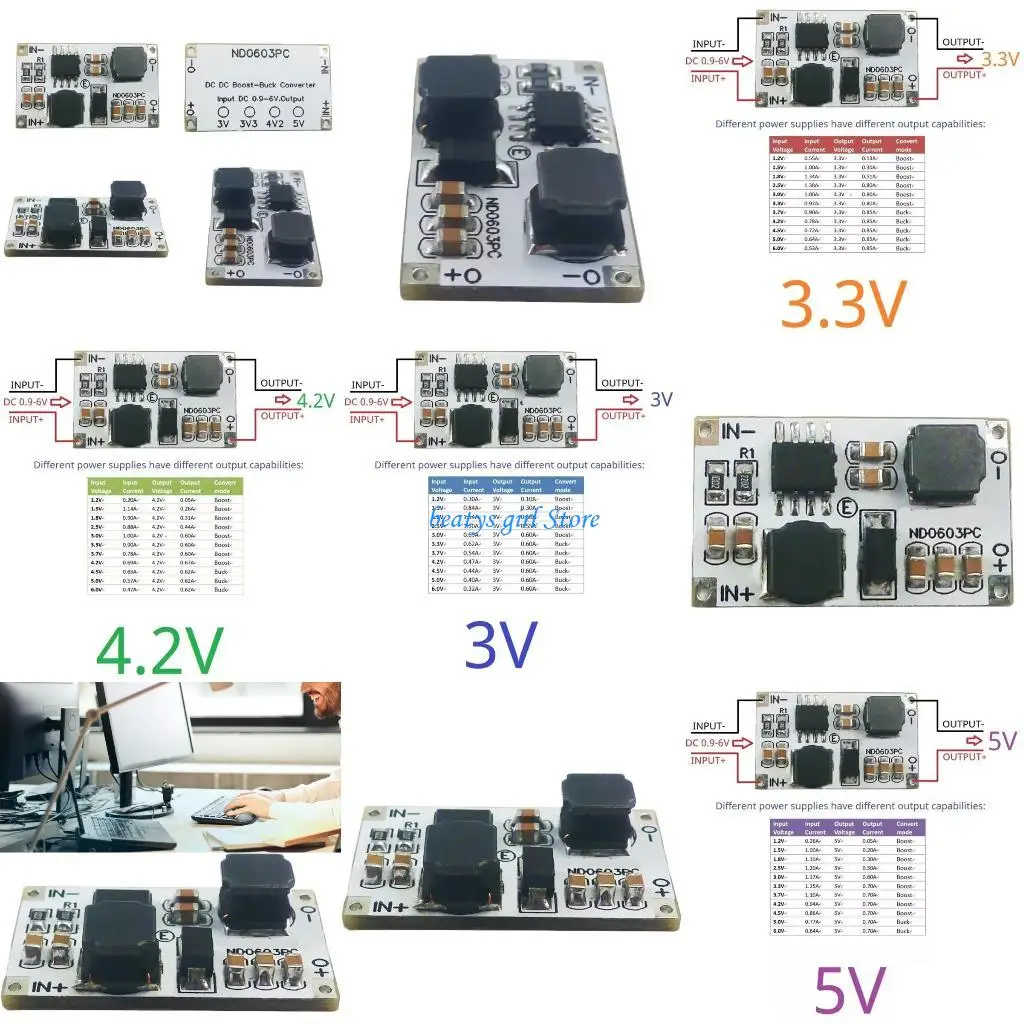 

C7AB ND0603PC Auto Converters Module 0.9V 6V To 3V/3.3V/4.2V/5V For Optimized Battery Performances In Electronics