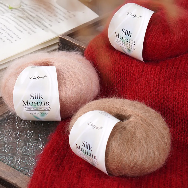 20g South African Mohair Yarn Wool Thread Hand Woven DIY Mohair Super Soft Silk Fine yarn ball