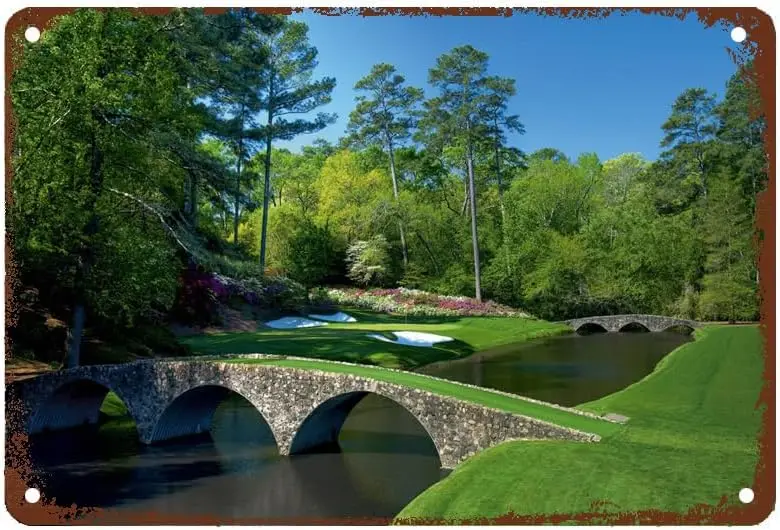 Metal Tin Sign Painting Augusta National Golf Course Golf Club Poster Wall Decoration Art Posters Vintage Gifts Metal Tin P sign