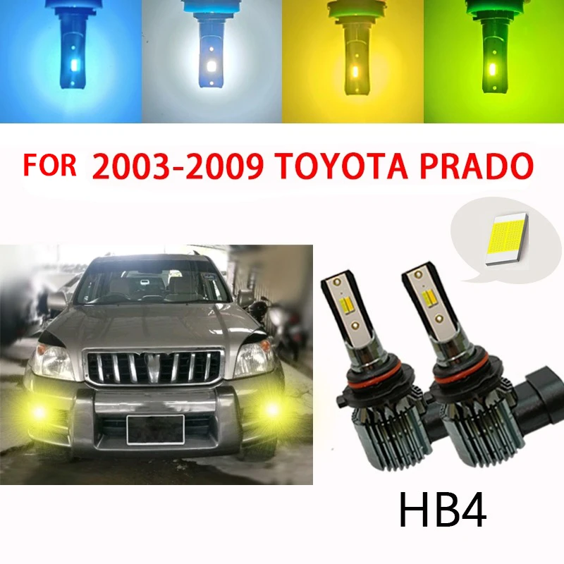 

2Pcs Dual Color Car Fog Light Lamp For toyota Prado 2003-2009 super bright fog lights HB4 9006 LED front fog lights