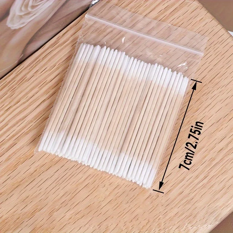100/300/500/900pcs ,50/100set,Double Head Cotton Swabs - Precision Pointed Tip, Multipurpose, Wood Sticks for Makeup, Tattoo