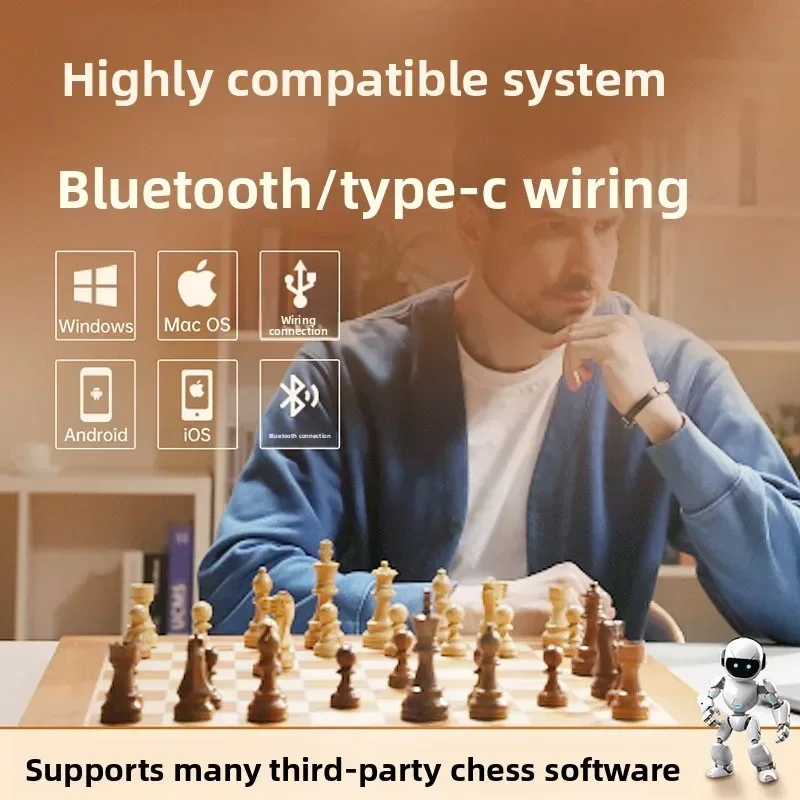 Large intelligent chess all-wood game electronic chessboard networking